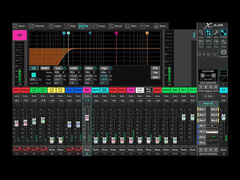 Virtual soundcheck/mixing on Behringer X Air 18.