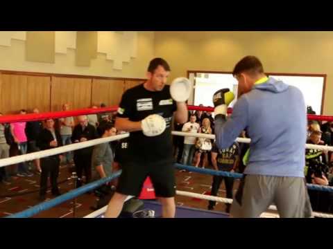 Callum Smith Pad Work Some Snappy Heavy Body Punches