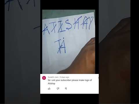 Atishay name logo || comment your name || #shorts #shortsfeed #logo #logodesign #logomaker #atishay
