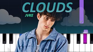 JVKE - clouds (Piano tutorial)