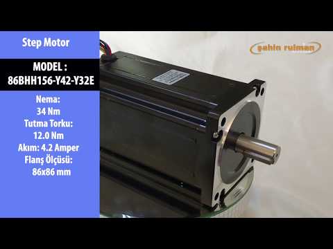 Redüktörlü Step Motor 2.2 Nm - 57BHH82 - Video