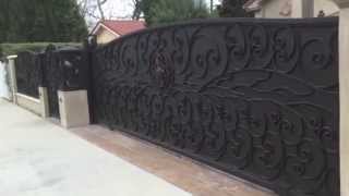 Forged Iron Residential Driveway Gate, Burbank, CA Lemona St.