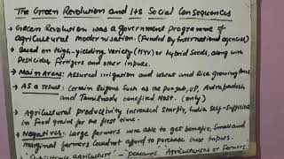 4.CHANGES AND DEVELOPMENT IN RURAL SOCIETY: The Green Revolution and its social consequences