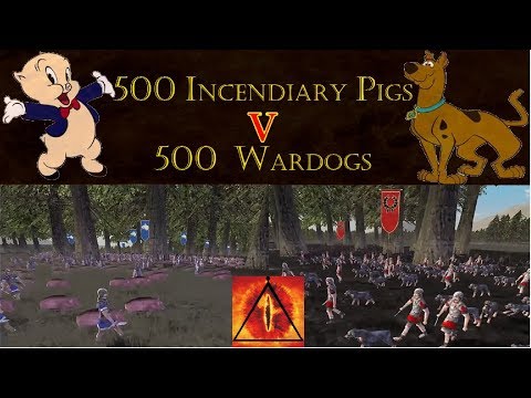500 Incendiary Pigs Vs 500 Wardogs: Rome Total War (A.I. Only Battle)
