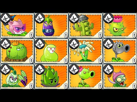Plants vs. Zombies 2 - All PIERCING Plants Max Level Power-Up!