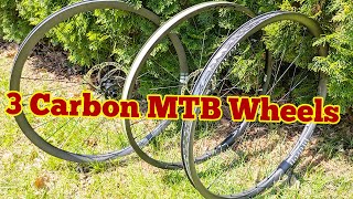 Three different carbon MTB wheels walk into a bar...