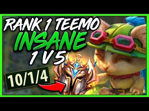 *RANK 1 TEEMO*  INSANE HIGH-ELO MASSACRE (TEEMO JUNGLE) - League of Legends