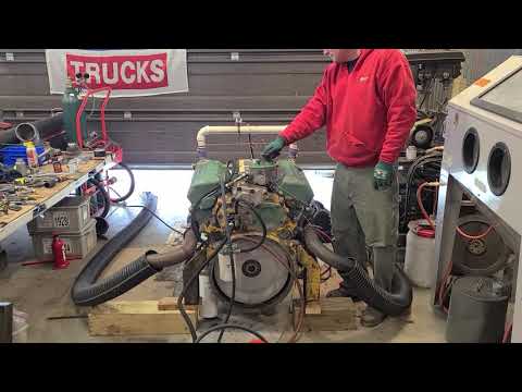 Detroit 6V53 first start after rebuild.