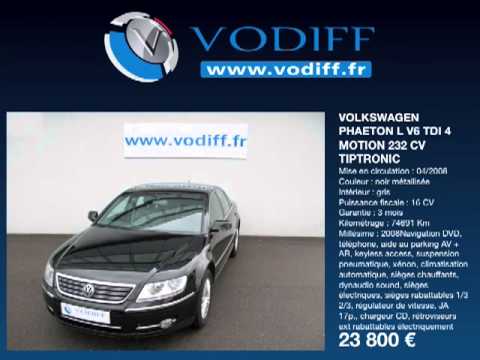 VODIFF : VOLKSWAGEN OCCASION ALSACE : VOLKSWAGEN PHAETON L V6 TDI 4 MOTION 232 CV TIPTRONIC