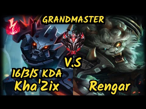 LGC Carbon (KHA'ZIX) vs RENGAR - 16/3/5 KDA JUNGLE GAMEPLAY - OC Ranked GRANDMASTER