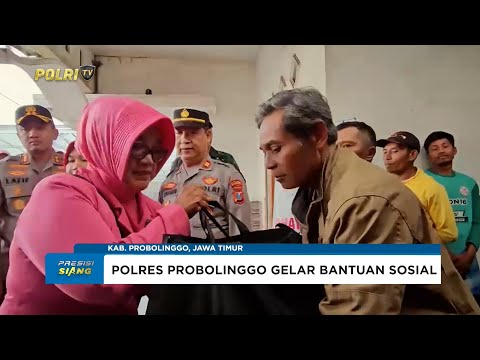 POLRES PROBOLINGGO MEMBERI BANTUAN SOSIAL KEPADA WARGA KORBAN BENCANA PUTING BELIUNG