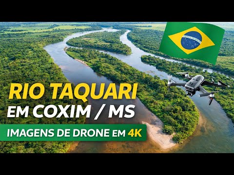 Rio Taquari em Coxim/MS – Imagens de Drone: A Beleza Natural do Mato Grosso do Sul em 4K