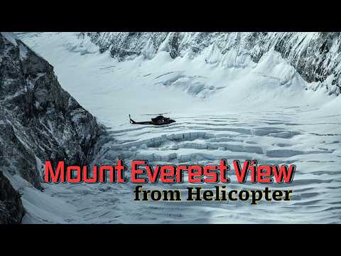 Mount Everest Overview 4K  Helicopter Tour. 8000 meter peaks, Everest, Cho Oyu, Lhotse, Makalu.