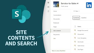 SharePoint Tutorial - Finding info with site contents and search