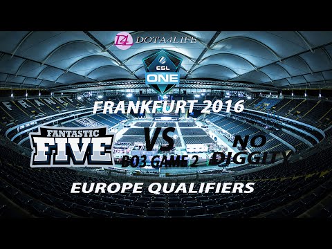 Dota2 ESL one Frankfurt 2016(Europe qualifiers): Fantastic Five vs No Diggity Game 2 Highlights