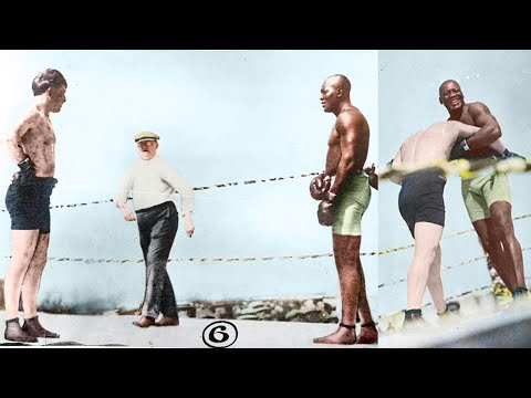 Jack Johnson vs "Fireman" Jim Flynn II (4.7.1912) Full Fight Colorized