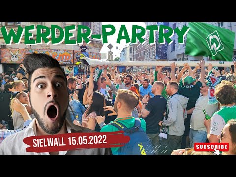 Werder Party 15.05.2022 Sielwall Viertel Bremen #NieWiederZweiteLiga