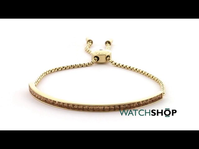 Vídeo relacionado con Michael Kors - Pulsera de cadena con eslabones estilo imperio MK Statement Link premium para mujer, MKJ828500040
