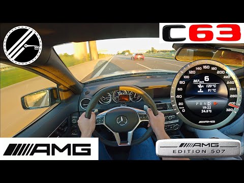 Mercedes-Benz C 63 AMG *Edition 507* V8 W204 | 507 PS | Top Speed German Autobahn No Speed Limit POV