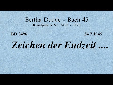 BD 3496 - ZEICHEN DER ENDZEIT ....