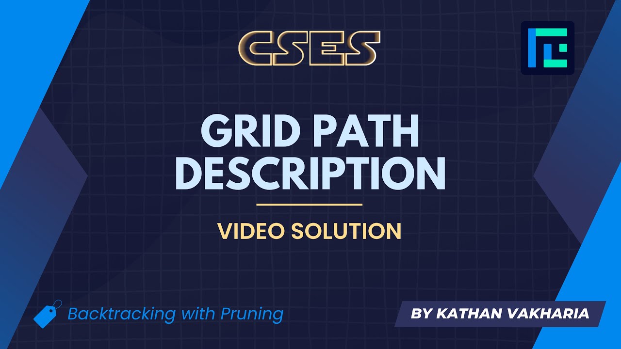 Grid Path Description Video Solution | CSES Problemset | Introductory Problems