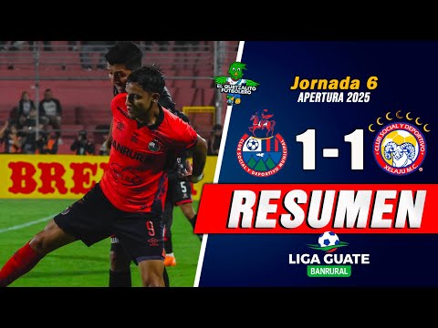 EMPATE EN EL TRÉBOL /Municipal 1 vs Xelajú 1 Jornada 6 Apertura 2025 Liga Nacional-RESUMEN-