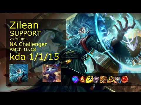 Zilean Support vs Yuumi - NA Challenger 1/1/15 Patch 10.18 Gameplay