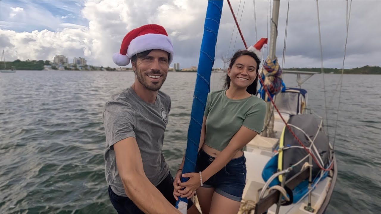 Christmas Party with Sexy Latina on my Small Sailboat