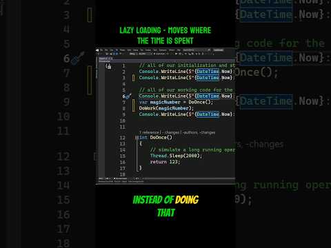 Using Lazy Moves Execution Time, It Doesn't Make It Free #csharp #dotnet #dotnetcore