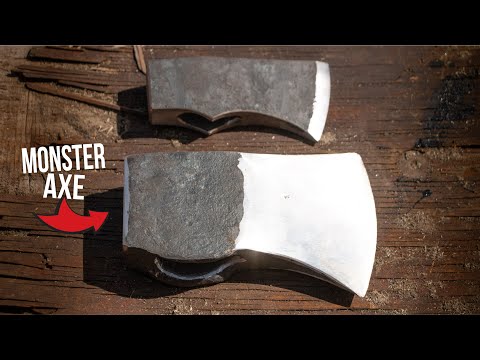 Making the MONSTER Wood Bullet AXE!