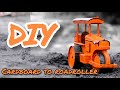 How To Make A MINIATURE ROAD ROLLER From CARDBOARD