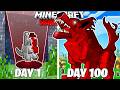I Survived 100 Days As A BLOOD WOLF In HARDCORE Minecraft