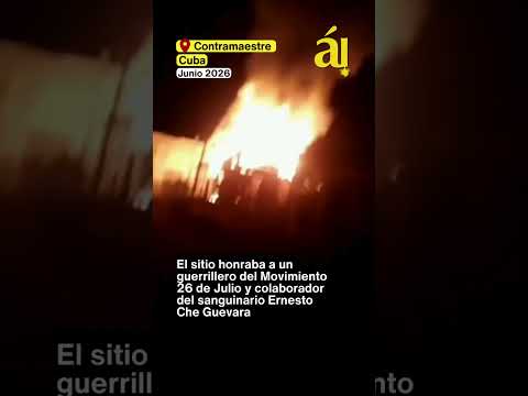 Incendian la Casa Museo del guerrillero Orlando Pantoja durante protestas en Contramaestre, Santiag