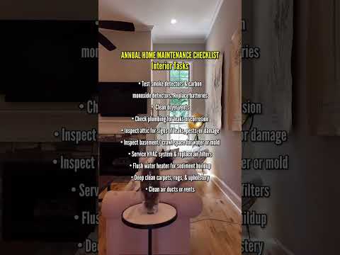 Annual interior home maintenance checklist!
