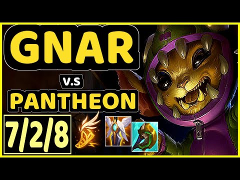 PHAXI (GNAR) vs PANTHEON - 7/2/8 KDA TOP GAMEPLAY - EUW Ranked MASTER