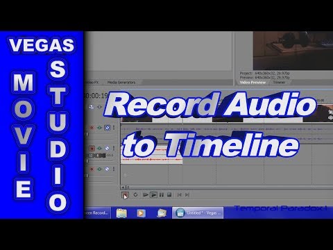 How to Record Audio Direct to the Timeline using Sony Vegas Movie Studio