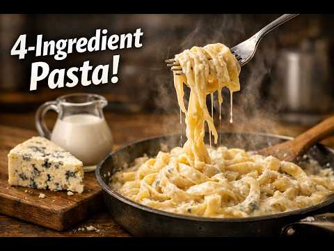 Quick & Easy Gorgonzola Pasta | 4 Ingredient Cream Sauce Recipe