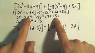 Polynomials: Adding, Subtracting, Multiplying and Simplifying - Example 1