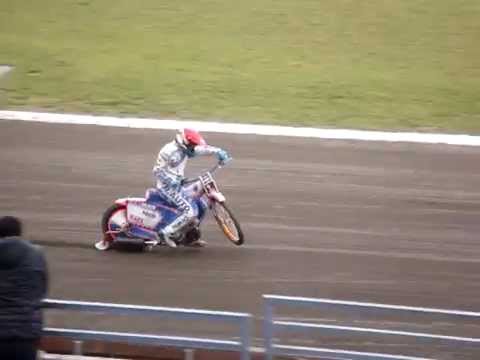 Kacper Gomólski na pierwszym treningu KS Toruń (07.03.2015)