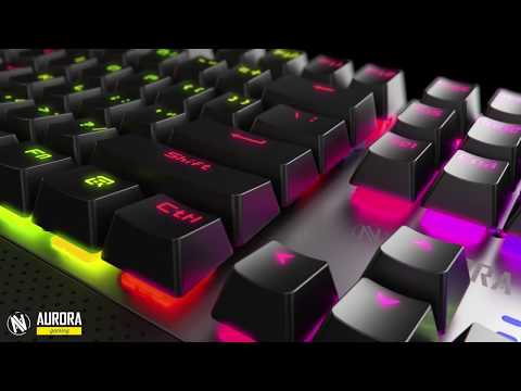 Mechaninė žaidimų klaviatūra IBOX AURORA K-4 IKGMK4, su pašvietimu, US išdėstymas, KRGD Red Switch video