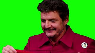 Pedro Pascal humming nervously before eating spicy wings Hot Ones green screen