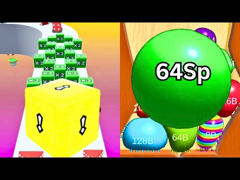 Jelly Run 2048 🍬 vs Jelly Tube Run 2048 🧊 vs Blob Merge 3D 💥| High Score [64Sp vs 2B or # vs 128M]