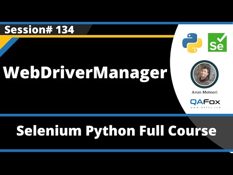 Webdrivermanager In Selenium Python Session 134