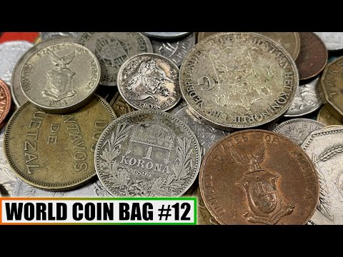 BIG Silver & Key Date Rarities UNCOVERED In World Coin Grab Bag Half Pound Unboxing - Bag #12