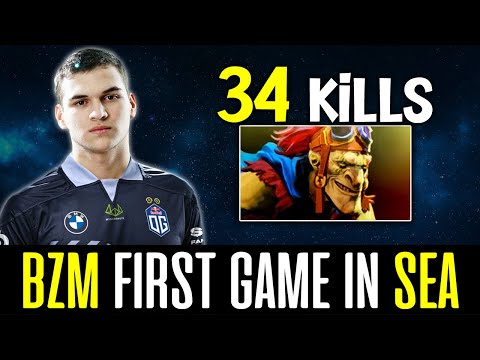 OG.bzm First Game in SEA server - 34 KILLS NO MERCY DOTA 2