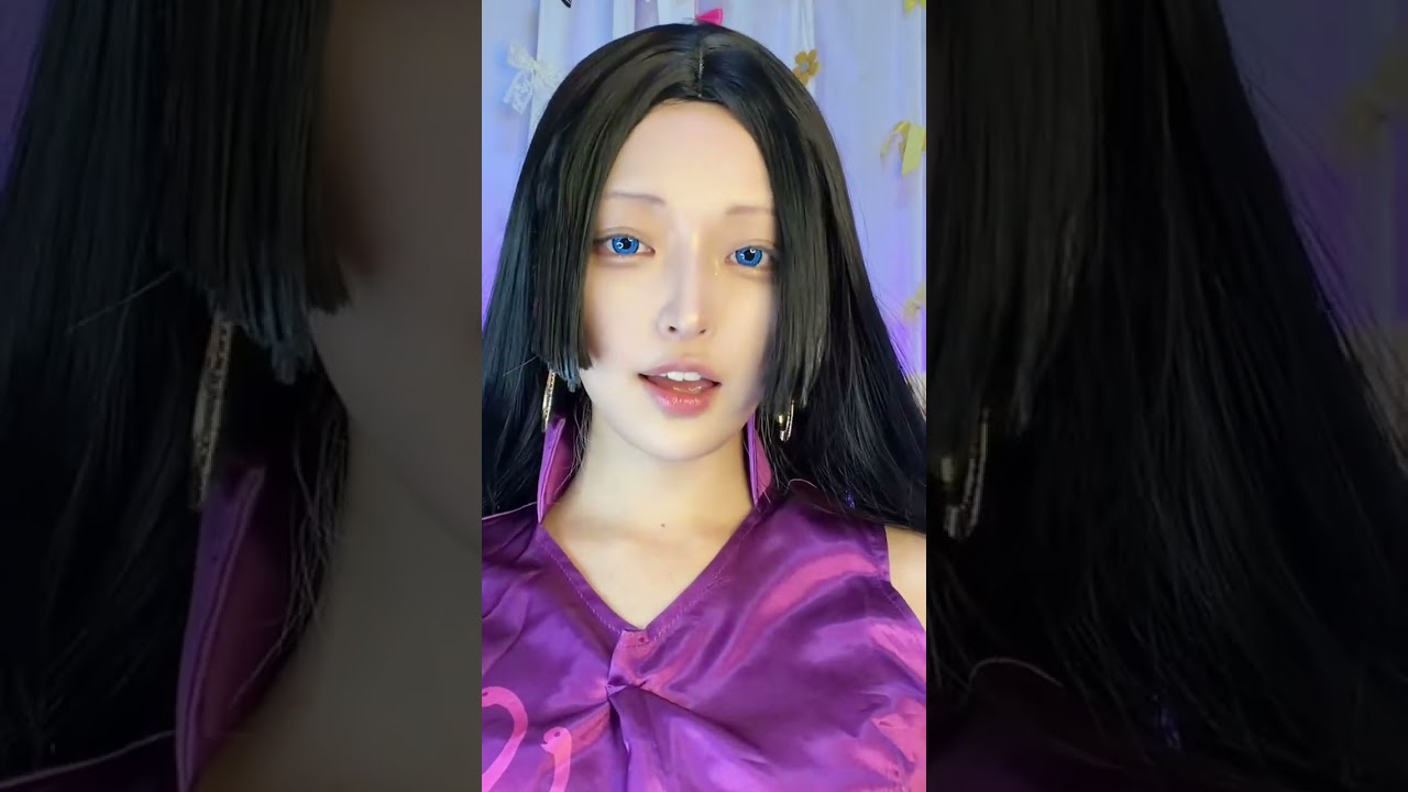 赤と青混ぜたら何色なるかな？まさかのキャラクターに？！#ハンコックコスプレ #ワンピースコスプレ #ワンピース#ONEPIECE #cosplay #コスプレ