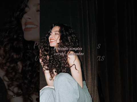Como fazer penteado simples para cabelo cacheado #shorts #penteados