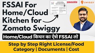 FSSAI License For Home Kitchen | FSSAI Registration for Cloud Kitchen | Home or Cloud Kitchen FSSAI
