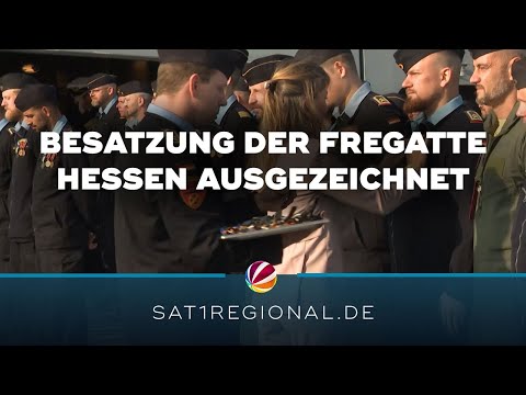 Besatzung der Fregatte Hessen mit Gefechtsmedaille ausgezeichnet
