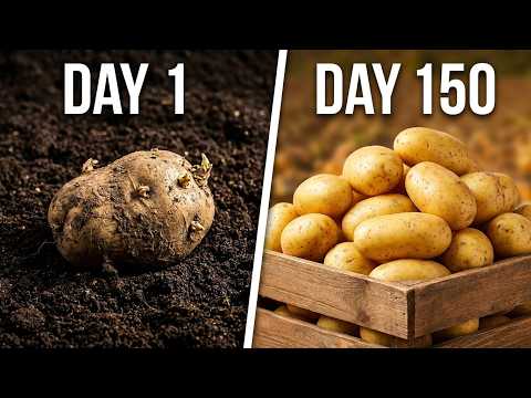 Underground Life of a POTATO: 150 Days Cross-Section Time-lapse